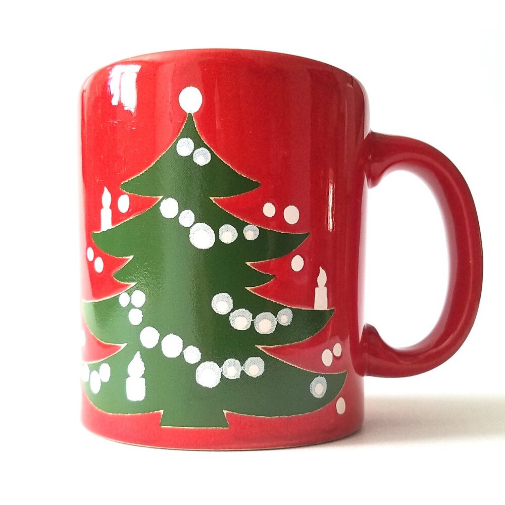Waechtersbach Christmas Tree Red Mug Cup Coffee Tea W. Germany